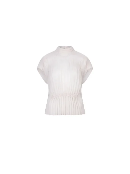 DANTE6 TOP PENELOPE GATHERED WHISPER CHALK