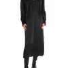 DAY DRESS SAGE - FLUID TEXTURE BLACK
