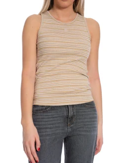 FILIPPA K TOP STRIPED FINE RIB TANK WHITE