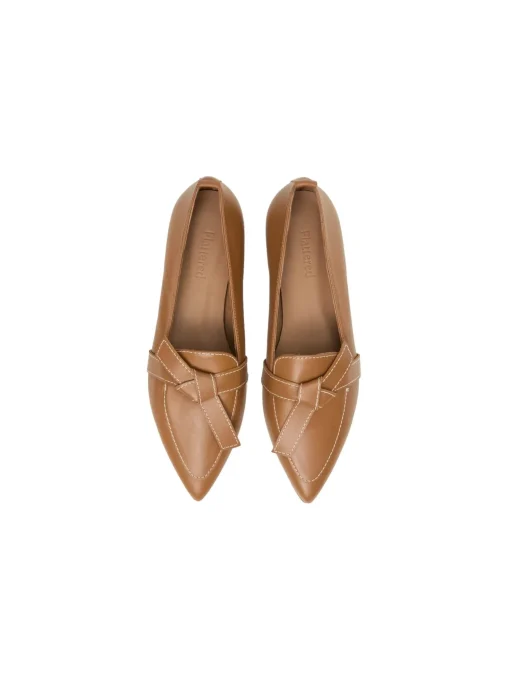 FLATTERED BALLERINA ALLY COGNAC