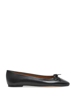 FLATTERED BALLERINA BODIL BLACK LEATHER