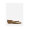 FLATTERED BALLERINA BODIL LEATHER OLIVE