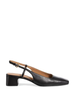 FLATTERED BALLERINA ELIN BLACK LEATHER