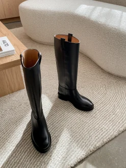FLATTERED BOOTS FRANCES LEATHER BLACK