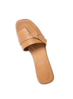 FLATTERED SANDAL MY COGNAC LEATHER