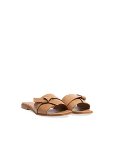 FLATTERED SANDAL MY COGNAC LEATHER
