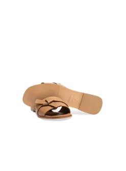 FLATTERED SANDAL MY COGNAC LEATHER