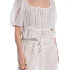 GANNI TOP LIGHT BRODERIE ANGLAISE CROPPED TOP BRIGHT WHITE