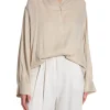 GANT BLOUSE D1. REL WIDE CUFF CONCRETE BEIGE