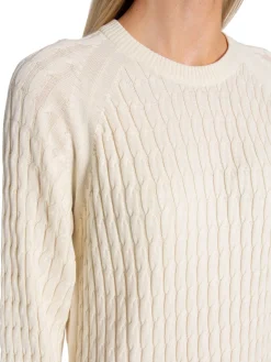 GANT DRESS CABLE C-NECK CREAM