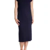 GANT DRESS DETAIL SLIT JERSEY EVENING BLUE