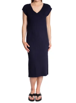 GANT DRESS DETAIL SLIT JERSEY EVENING BLUE