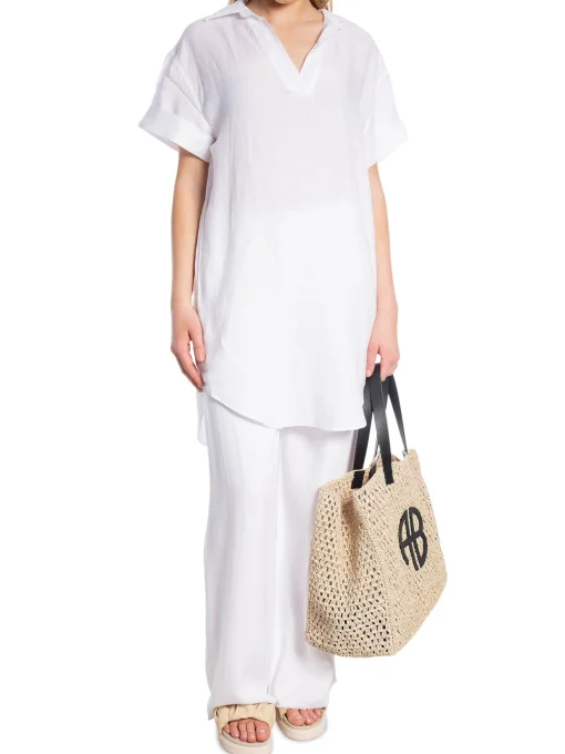 GANT DRESS RELAXED LINEN WHITE