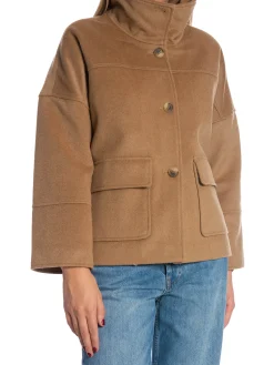 GANT JACKET CROPPED WOOL WARM KHAKI