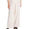 GANT PANTS WIDE STRETCH LINEN PUTTY