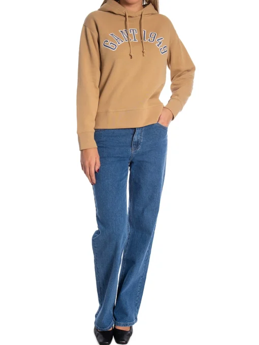 GANT SWEATER HOODIE 1949 ARCH CARAMEL BEIGE