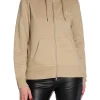GANT SWEATER TONAL ARCHIVE SHIELD ZIP  CONCRETE BEIGE
