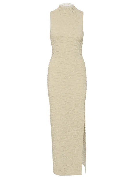 GESTUZ DRESS PICCA  OFFWHITE/GOLD