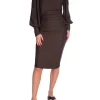 GESTUZ DRESS RIFA PUFF COFFEE BEAN