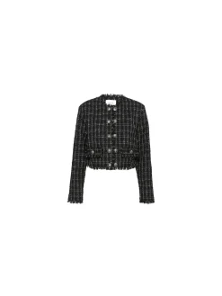 GESTUZ JACKET GAELLY BLACK WHITE CHEC