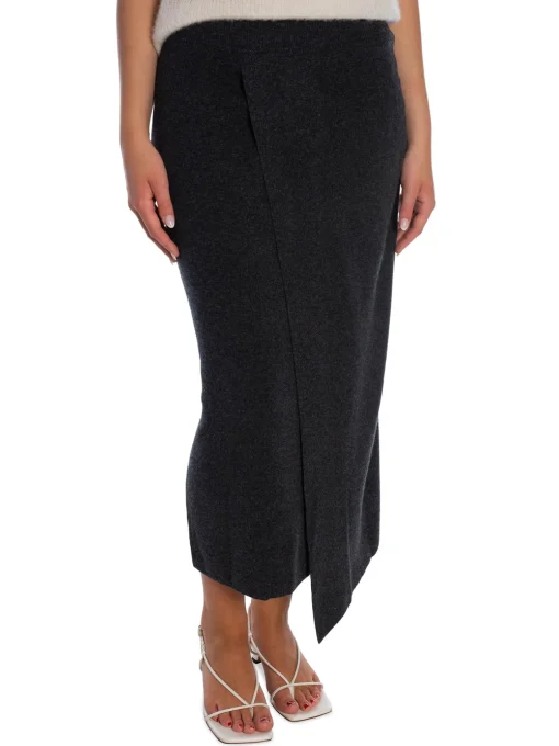 GESTUZ SKIRT MANZI DEEP GRAPHITE