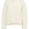 GESTUZ SWEATER SAFIA CABLE PULLOVER EGRET