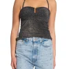 GESTUZ TOP ALEXIA TUBE TOP BLACK
