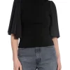 GESTUZ TOP PAMA BLACK