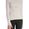 J.LINDEBERG SWEATER CINDY QUARTER ZIP MID LAYER MOONBEAM