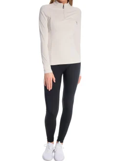 J.LINDEBERG SWEATER CINDY QUARTER ZIP MID LAYER MOONBEAM