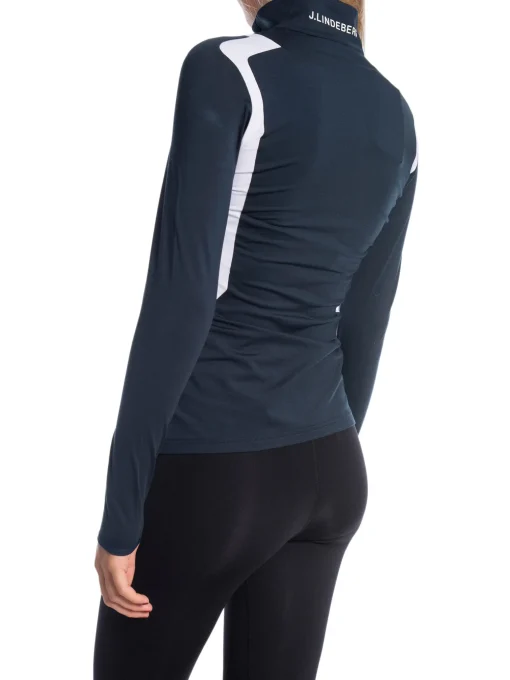 J.LINDEBERG TOP MAE ZIP MID LAYER NAVY