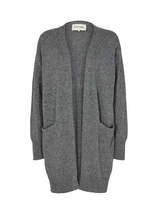 LEVETE ROOM CARDIGAN WINNI 1 DARK GREY MEL