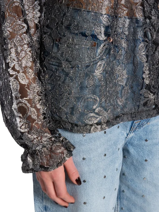 LEVETE ROOM SHIRT LR ELIZA BLACK COMBI
