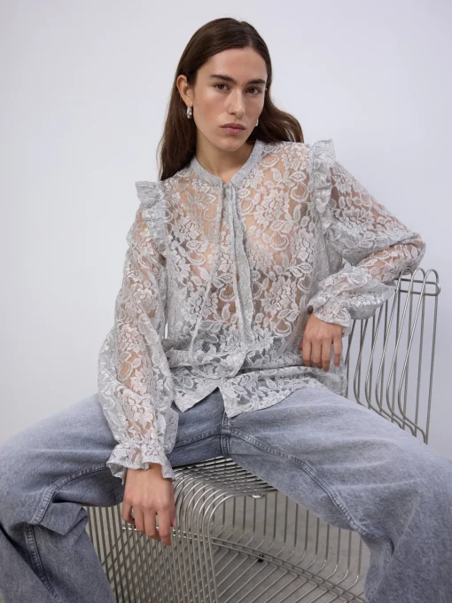 LEVETE ROOM SHIRT LR ELIZA BLACK COMBI