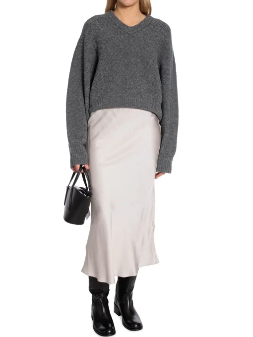 LEVETE ROOM SKIRT LE ESTEL SKIRT ICEY GREY