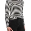 LEVETE ROOM TOP IKA BLACK/WHITE