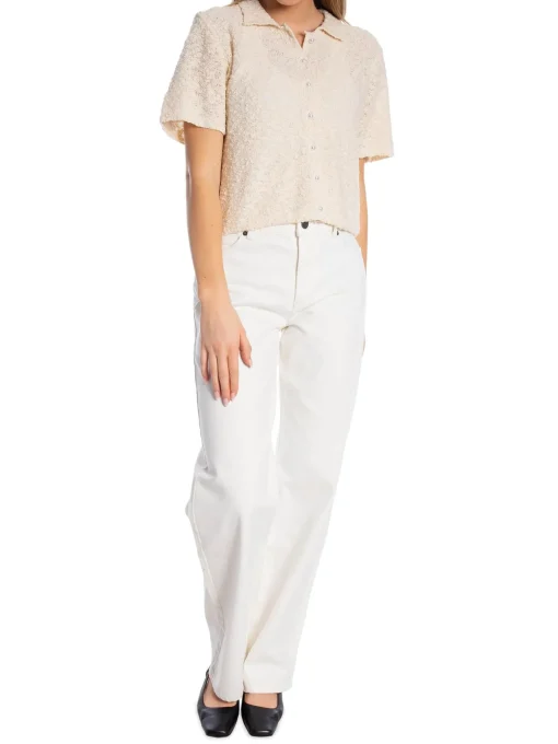 LEXINGTON JEANS MIDWAIST STRAIGHT LEG WHITE