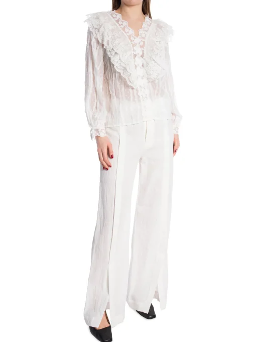 LILY MCBEE BLOUSE LACE WHITE