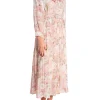 LILY MCBEE DRESS MID LONG PLEATED WITH BELT PINK