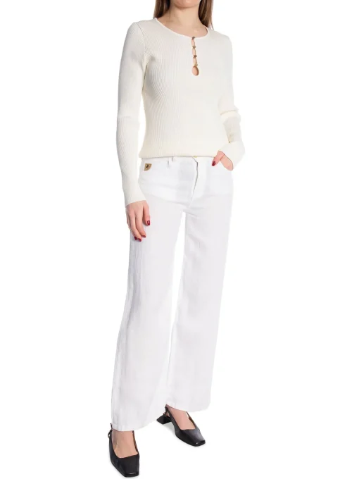 LOIS PANTS CULOTTE LINEN COLOUR WHITE L32