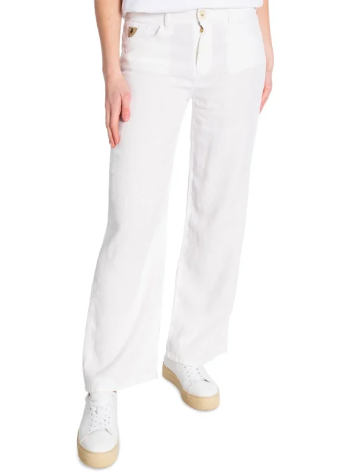 LOIS PANTS CULOTTE LINEN COLOUR WHITE L32