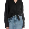 LOIS SHIRT PIA LINEN SHIRT BLACK