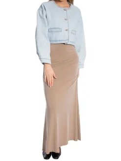 MALINA JACKET CROPPED DENIM LIGHT BLUE WASH