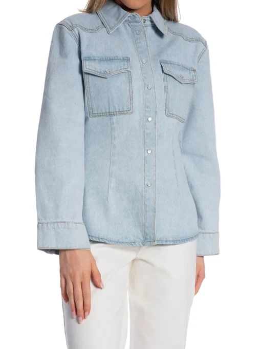 MALINA SHIRT ANTHEA FITTED WAIDT DENIM LIGHT BLUE WASH