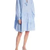 MAËLYS PARIS DRESS EMBROIDERED COTTON SKY BLUE