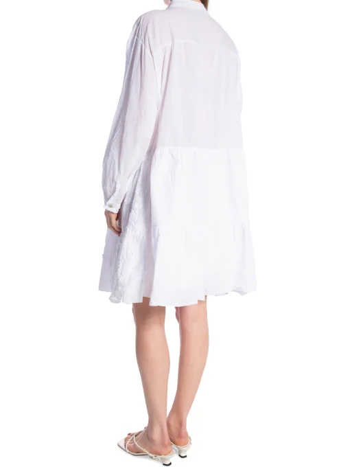 MAËLYS PARIS DRESS EMBROIDERED COTTON WHITE