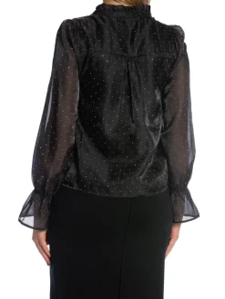 NEO NOIR BLOUSE AMARA BEDAZZLED BLACK