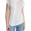 NEO NOIR BLOUSE FLEUR DRAPY SATIN OFF WHITE