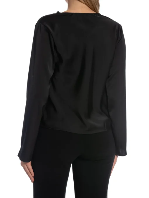 NEO NOIR BLOUSE VALLISTA SOFT SATIN BLACK