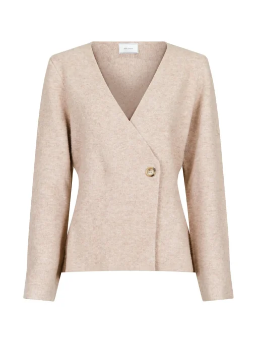 NEO NOIR CARDIGAN MARIE LOUISE KNIT SAND MELANGE